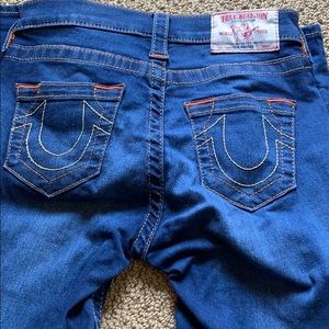 True Religion high waisted super skinny jeans.